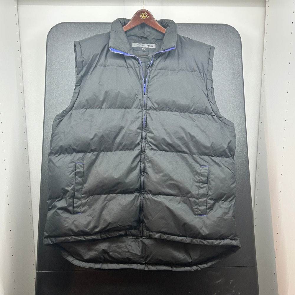 Sportier Puffer Vest XL Men Outdoor Casual Layering Black Full Zip